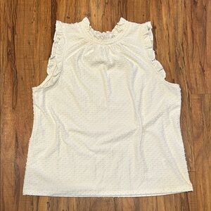 J. Crew White Sleeveless Top